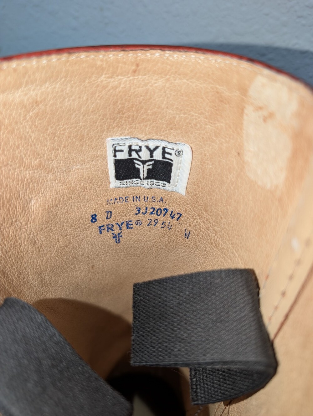 Vintage FRYE Campus Tall Leather Boots Brown Size 8 D Made in USA - Picture 16 of 16